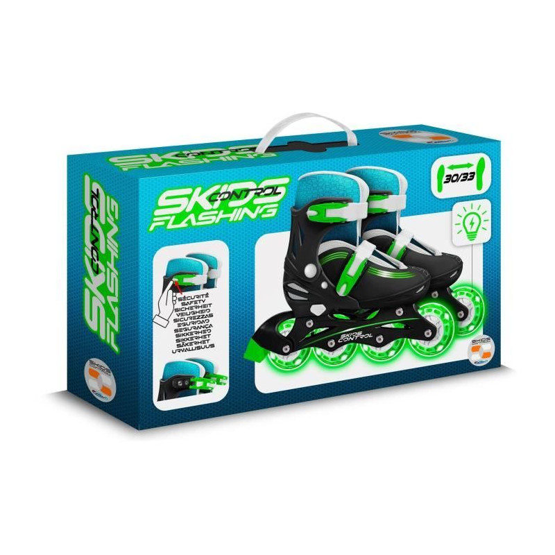 STAMP - Adjustable Inline Skates - Light Up Wheels - Skids Control