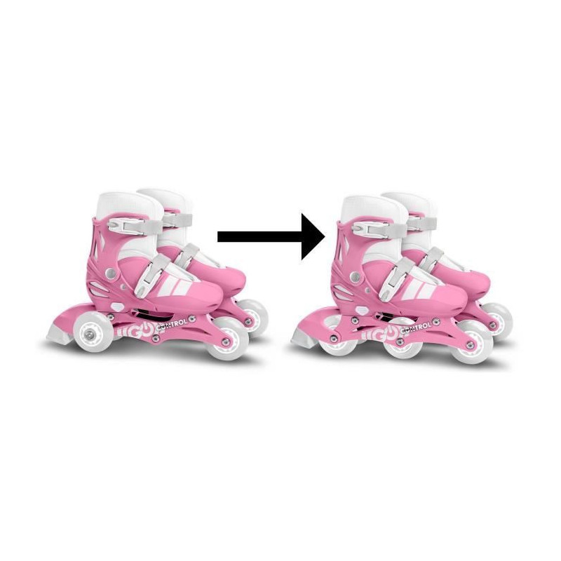 2-in-1 Inline Skates - STAMP - SKIDS CONTROL - 3 Wheels - Size 27-30 -