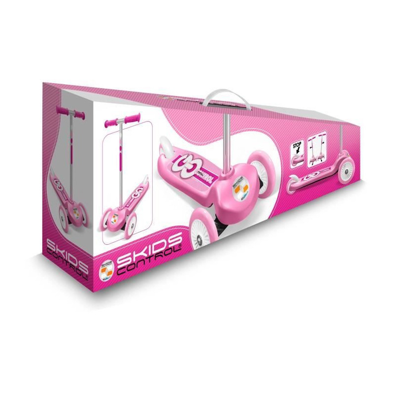 Steering 3-wheel scooter - STAMP - SKIDS CONTROL - Pink
