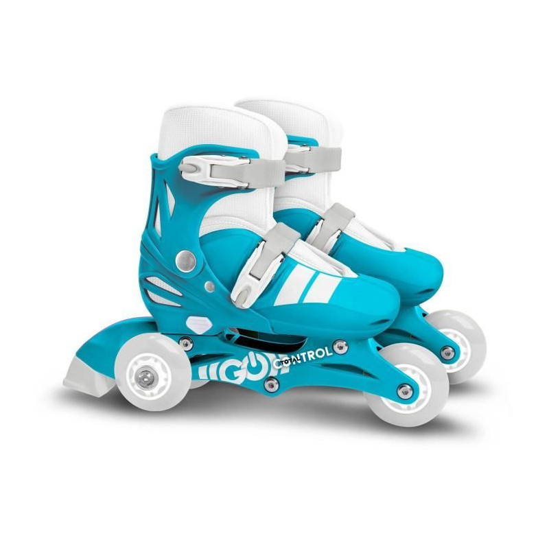 2-in-1 Inline Skates - STAMP - SKIDS CONTROL - 3 wheels - Size 27-30 -
