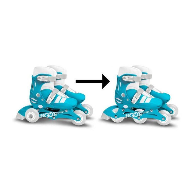 2-in-1 Inline Skates - STAMP - SKIDS CONTROL - 3 wheels - Size 27-30 -