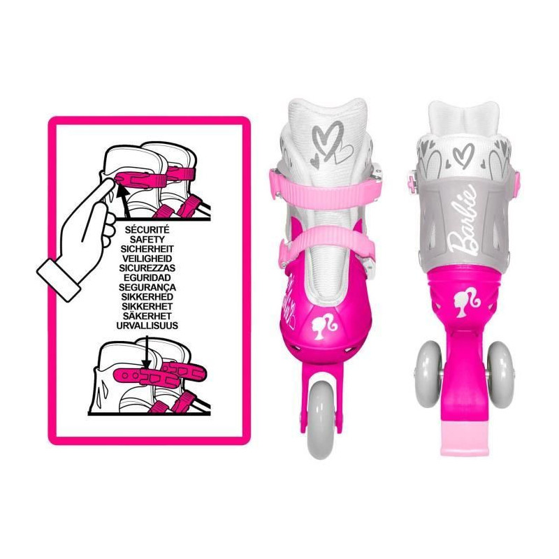 STAMP - Two-in-One 3 Wheel Inline Skates - Barbie