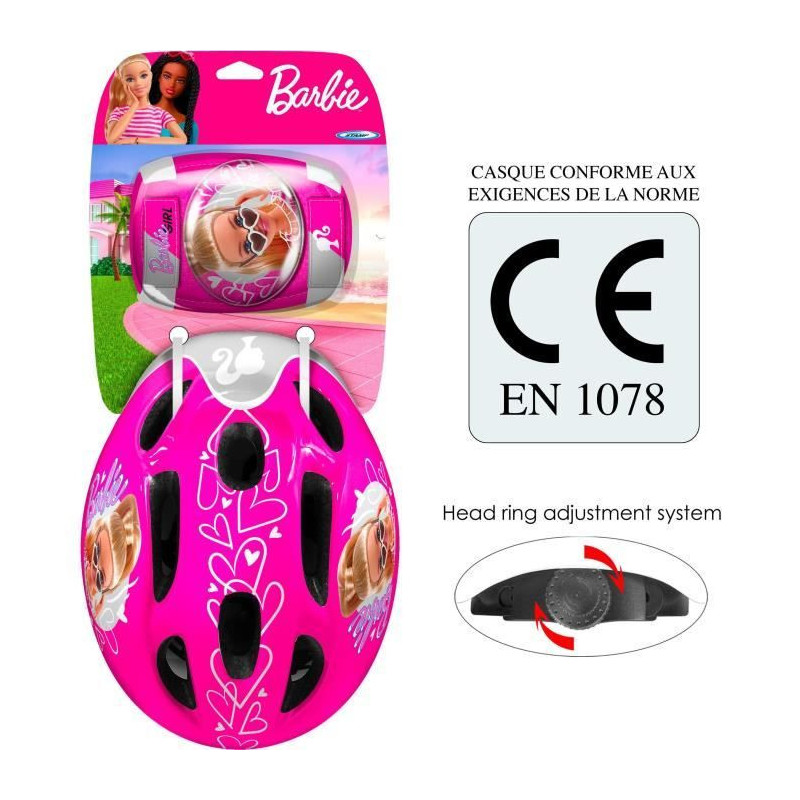 STAMP - Helmet + Elbow/Knee Pads - Barbie