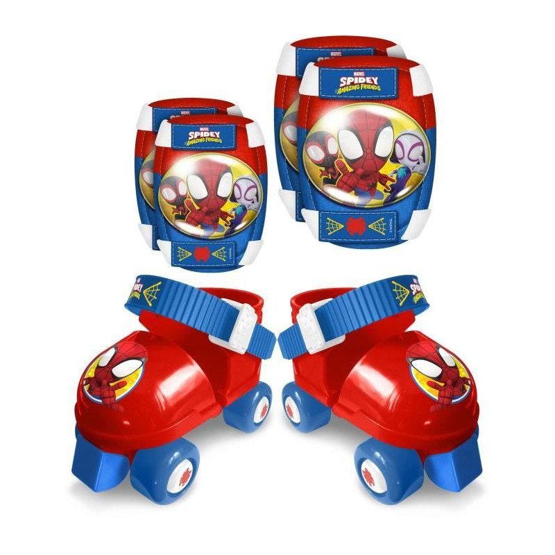STAMP - Set Roller skates with knee pads - Spidey