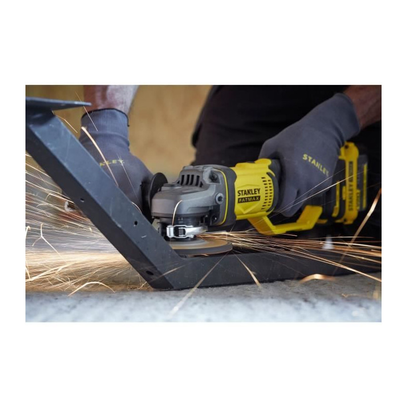 125 mm grinder - 18V Lithium - 2 4Ah Batteries - STANLEY FATMAX V20 -