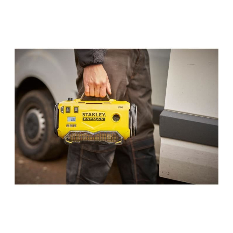 Compressor Inflator - STANLEY FATMAX V20 - SFMCE520B-QW - Lithium 18V
