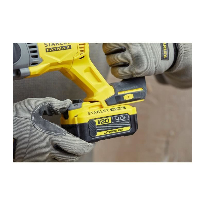 Stanley FatMax 18V SDS Plus Brushless Drill - 2 Joules - 2 4.0Ah Batte