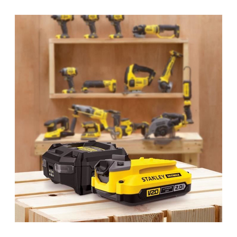 Starter Kit - STANLEY FATMAX V20 - SFMCB10D1-QW - 1.25A charger + 1 18