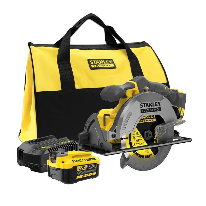 165mm Circular Saw - 18V - 16mm Bore, 4000 rpm - V20 Range - STANLEY F