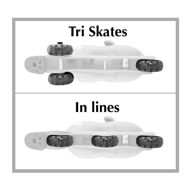 DISNEY PRINCESSES Inline Skates Adjustable 27-30 2in1 Triskate