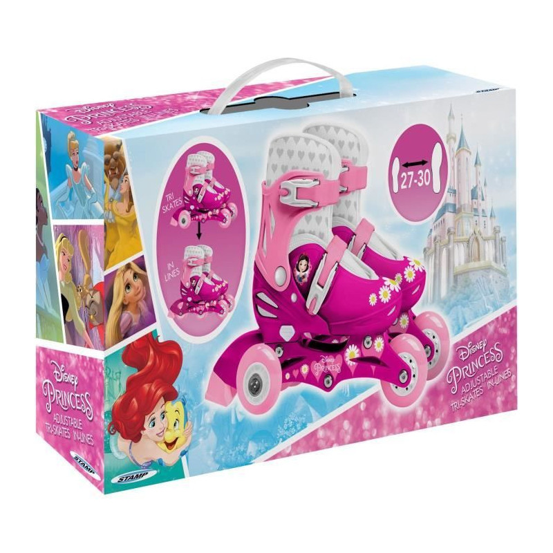 DISNEY PRINCESSES Inline Skates Adjustable 27-30 2in1 Triskate
