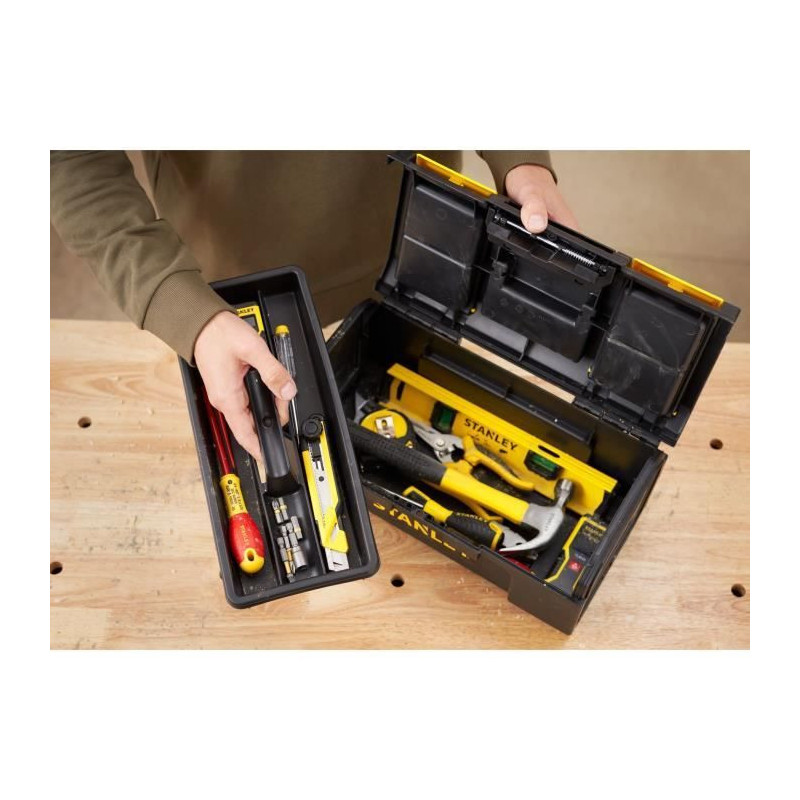 STANLEY 40cm empty toolbox with 1 hand opening