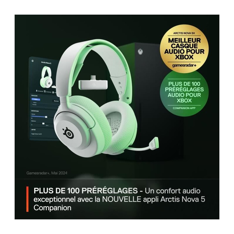 Wireless Gaming Headset - STEELSERIES - Arctis Nova 5X - White