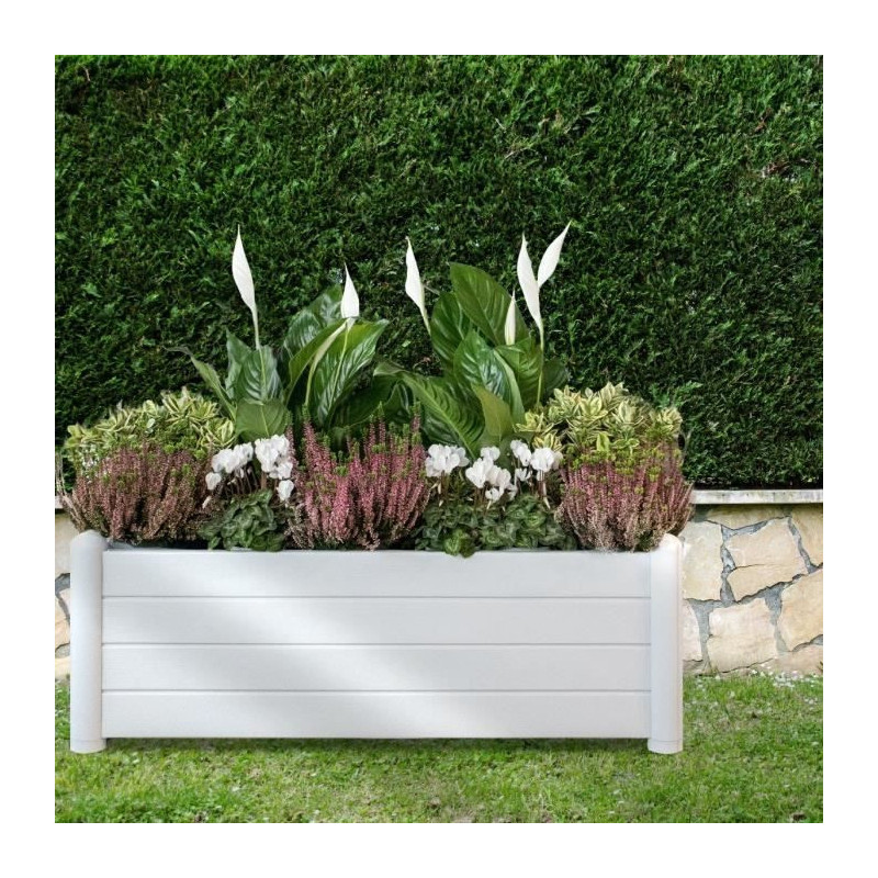 Stefanplast rectangular flower tray - Wooden finish - 100x43xh35cm - 8