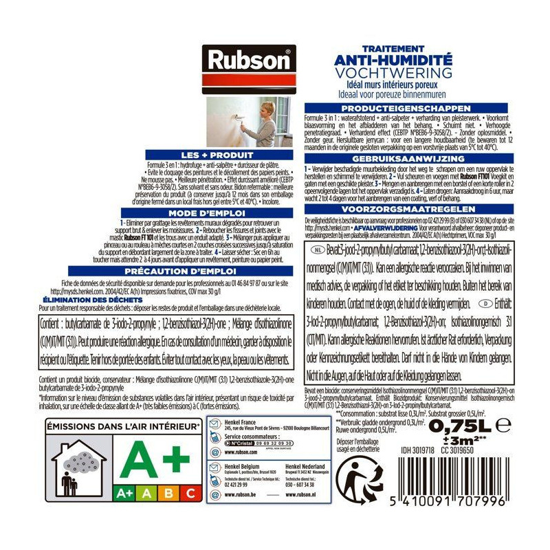 RUBSON Treatment Interior Wet Walls Colorless 0.75l
