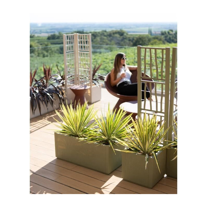 Ethica rectangular flower box 80 cm green