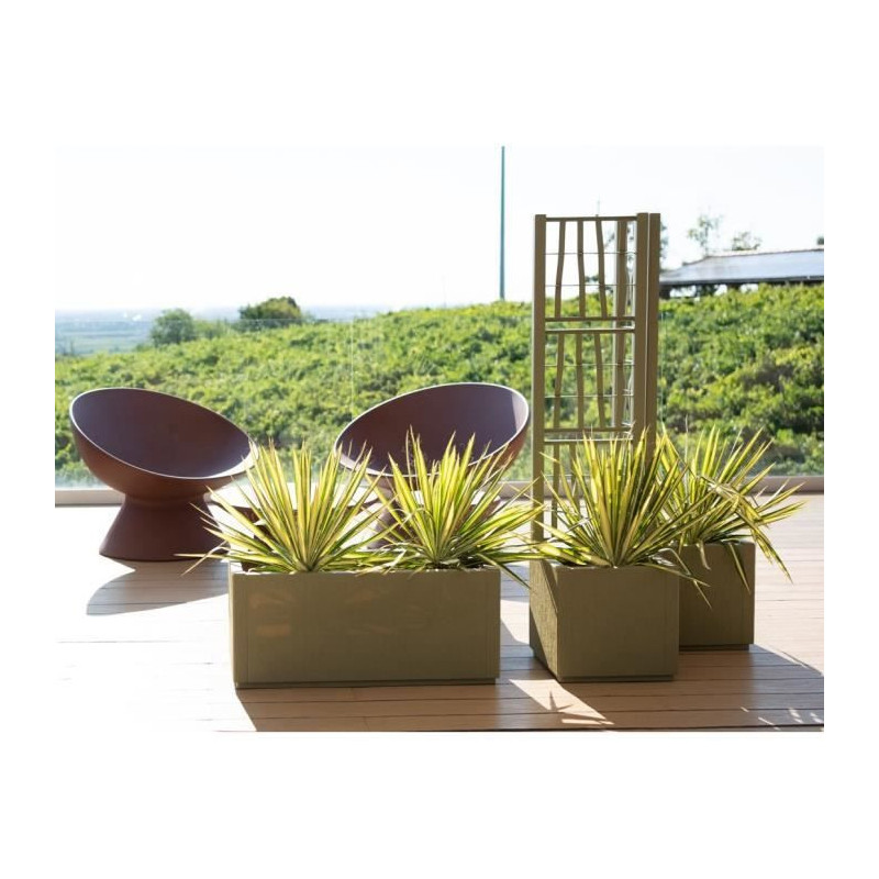 Ethica rectangular flower box 80 cm green