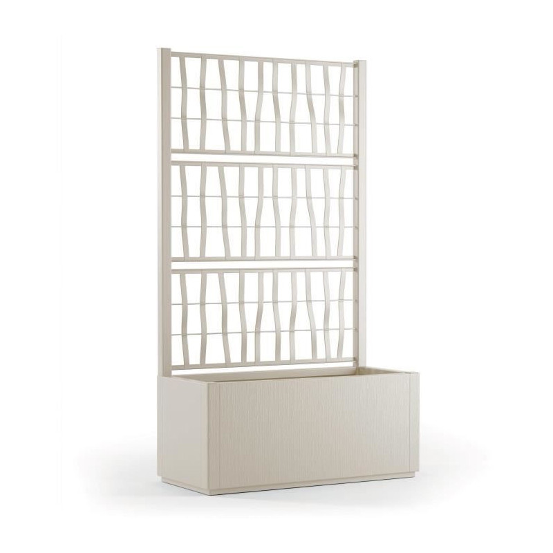 Ethica rectangular flower box 80 cm with chalk trellis