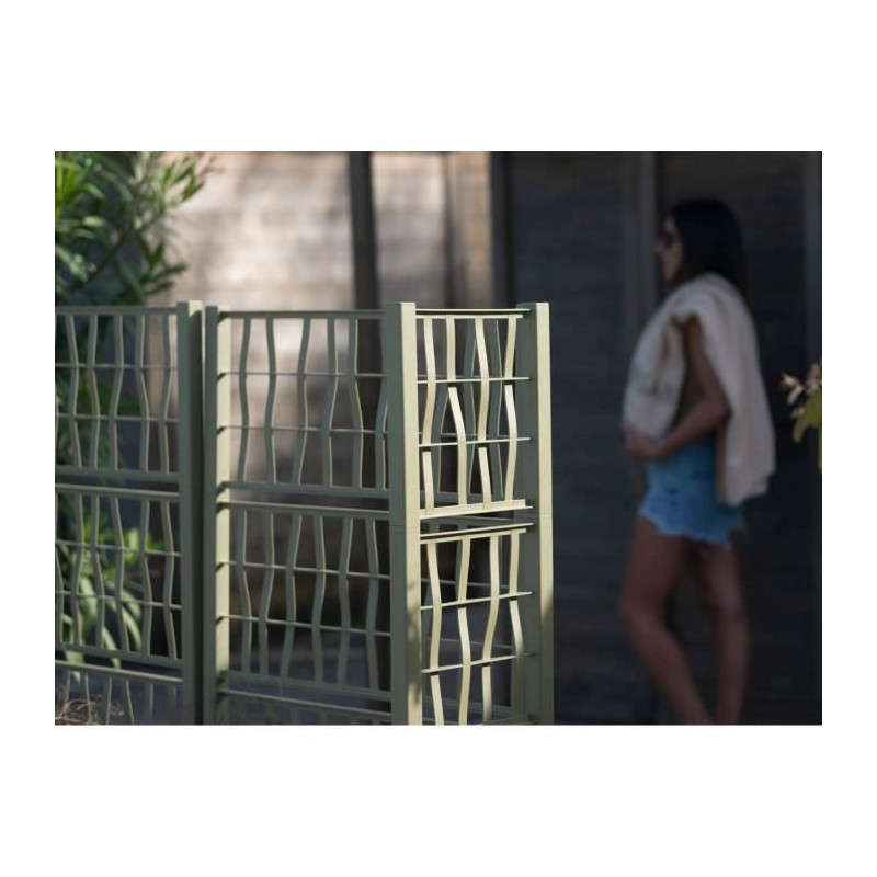 Ethica rectangular flower box 80 cm with green trellis
