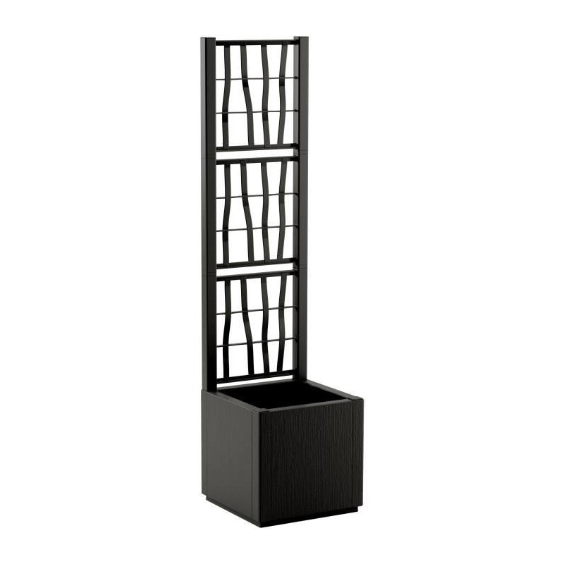 Flower box - ETHICA - Graphite - Square with trellis - 38 L - STEFANPL