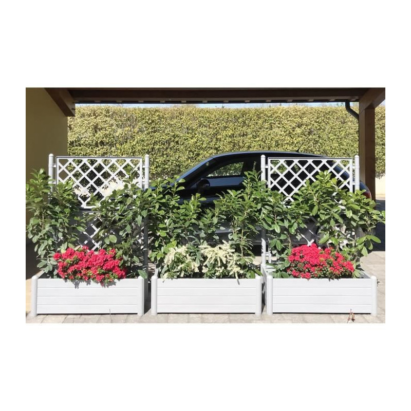 STEFANPLAST - Flower box Italia - rectangular with mesh stone gray