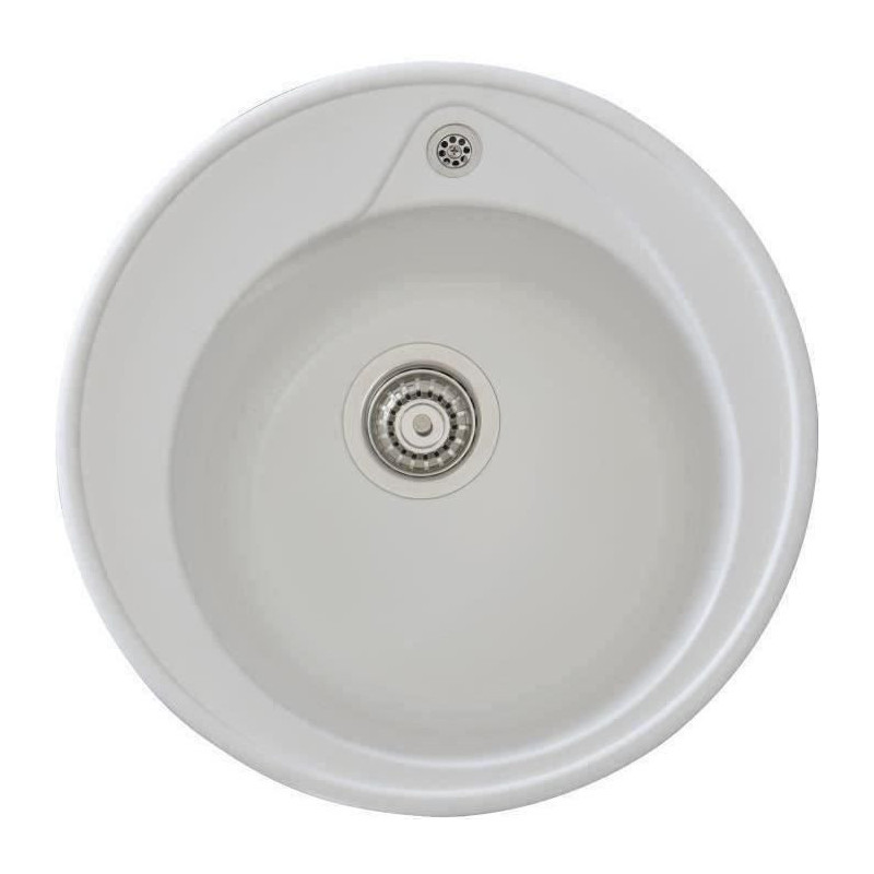 STRADOUR Sink built in RONDA, in SMC WHITE UNI - 17, 1 bowl, dim. Ø 4