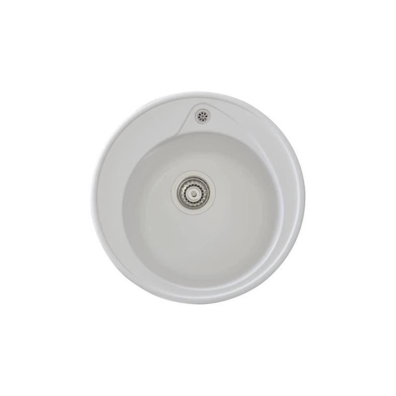 STRADOUR Sink built in RONDA, in SMC WHITE UNI - 17, 1 bowl, dim. Ø 4