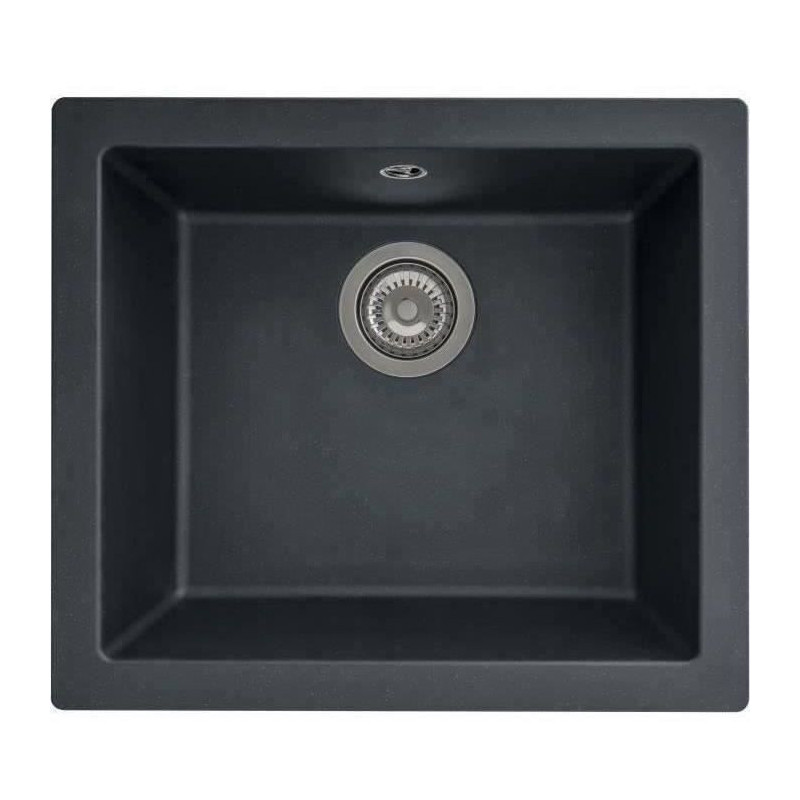 Resin sink 1 tank - glitter black - built -in or in plane - Stradour