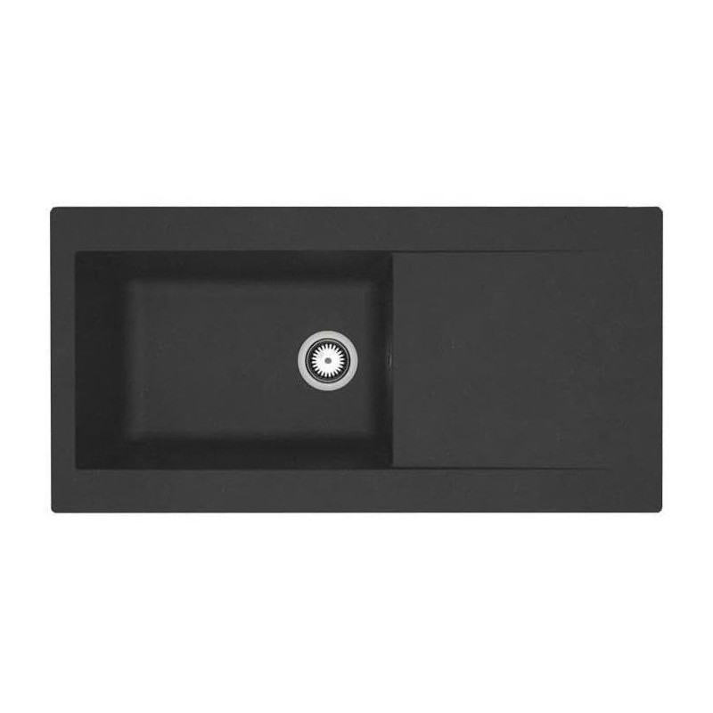 STRADOUR Built-in resin sink Lierra 1000x500mm 1 large bowl - Black -
