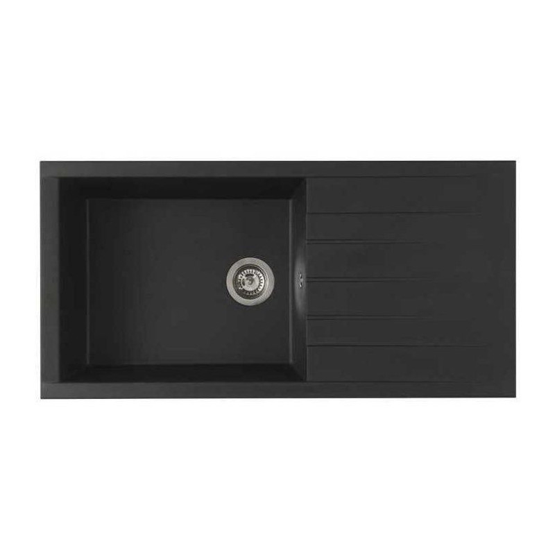 STRADOUR Sink built in CUBE, in SMC BLACK STRAW - 06, 1 tray, dim. 100