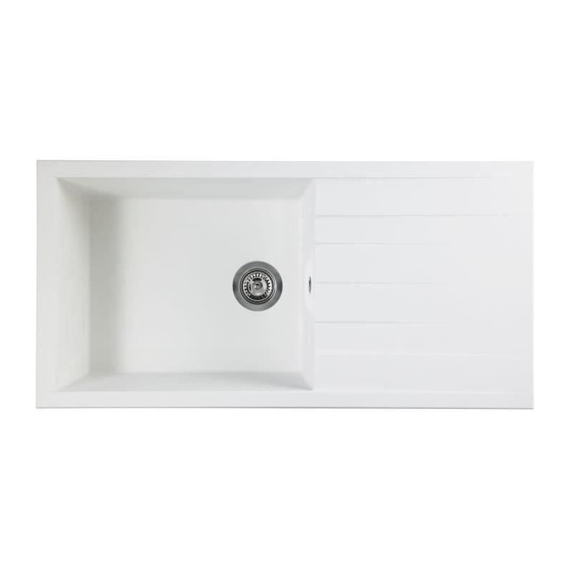 STRADOUR CUBE built-in sink, in SMC WHITE UNI - 17, 1 bowl, size 100 *