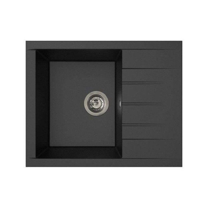 Sink - SMC resin - Glitter black - Built-in - STRADOUR - Cube 1C XS -
