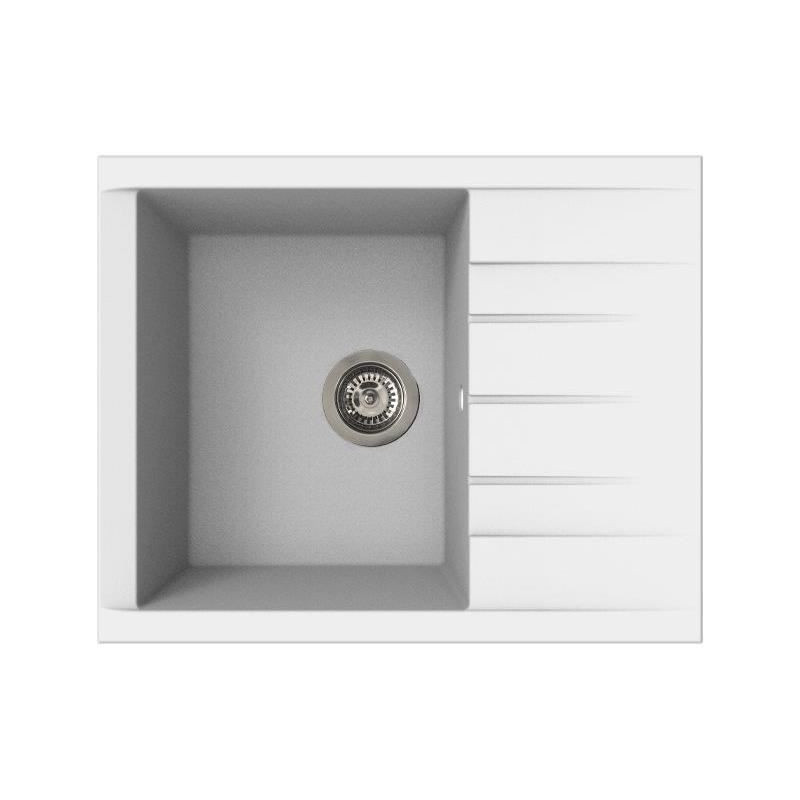 Sink - SMC resin - Plain white - Built-in - STRADOUR - Cube 1C XS - 62