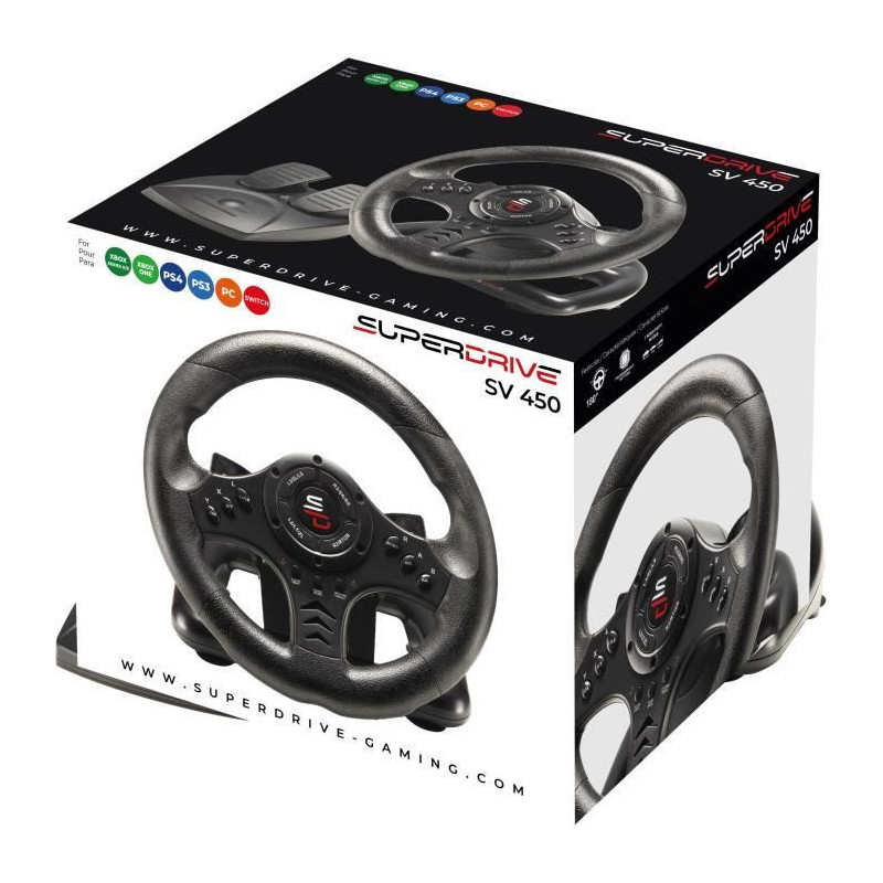 SUBSONIC - SV450 - Racing Wheel - Compatible Xbox Series, Switch, PS4,