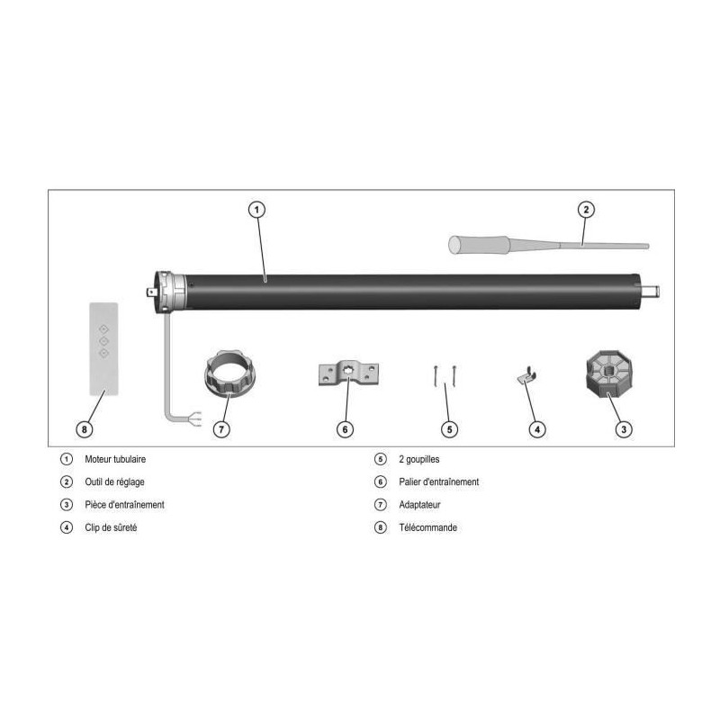 Radio roller shutter motor + remote control RM10MMB - SUPERROLLO - SR2