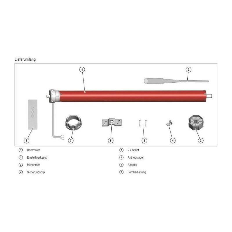 Radio roller shutter motor + remote control RM10MMB - SUPERROLLO - SR2