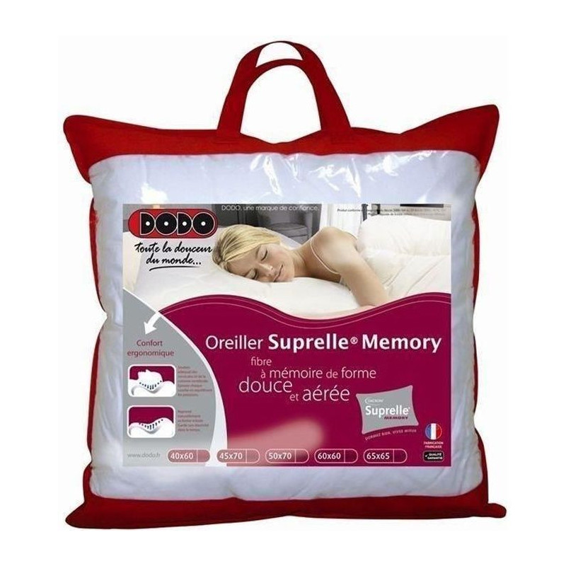 Dodo pillow with memory of suprelle memory 65x65cm