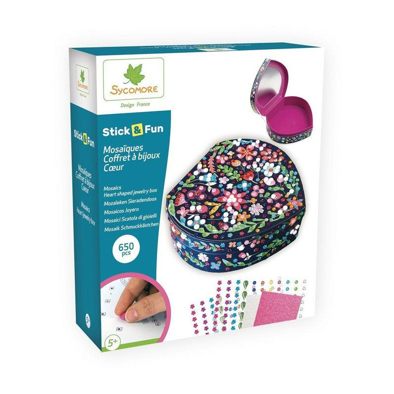 Sycomore - Heart jewelry box Dimensions: 20 x 6 x 18.5 cm to personali