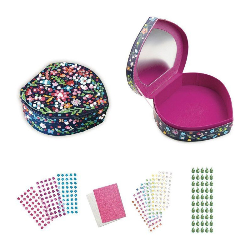 Sycomore - Heart jewelry box Dimensions: 20 x 6 x 18.5 cm to personali