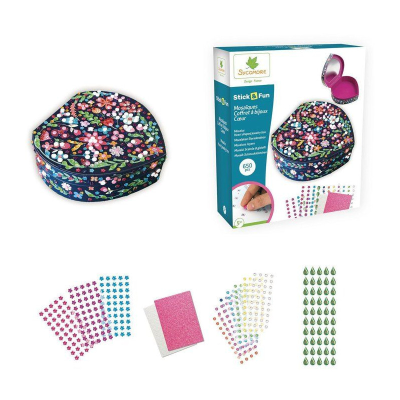 Sycomore - Heart jewelry box Dimensions: 20 x 6 x 18.5 cm to personali