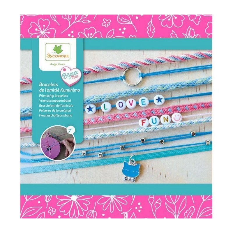 SYCOMORE- CREE 8 Kumihimo friendship bracelets (Japanese braiding)