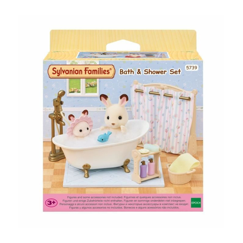 Bathtub and shower set - SYLVANIAN FAMILIES - 5739 - Bathroom set with