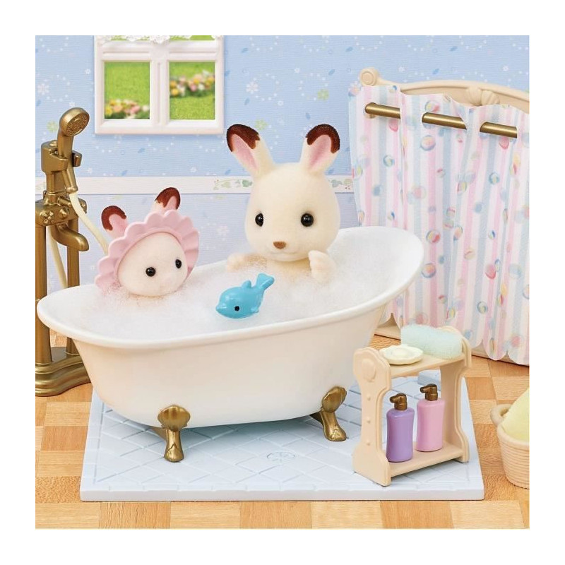 Bathtub and shower set - SYLVANIAN FAMILIES - 5739 - Bathroom set with