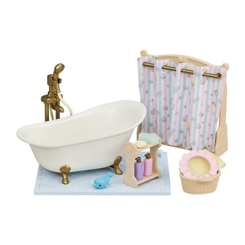 Bathtub and shower set - SYLVANIAN FAMILIES - 5739 - Bathroom set with
