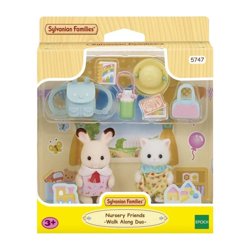 The Baby Duo on a Walk - SYLVANIAN FAMILIES - 5747 - Chocolate Rabbit