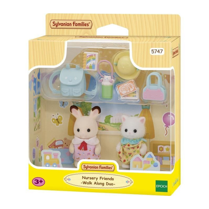 The Baby Duo on a Walk - SYLVANIAN FAMILIES - 5747 - Chocolate Rabbit