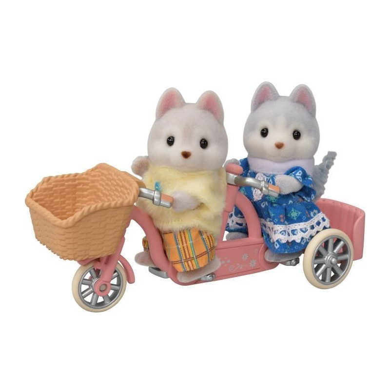 Sylvanian Families - Husky siblings and their tandem