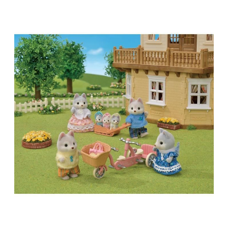 Sylvanian Families - Husky siblings and their tandem