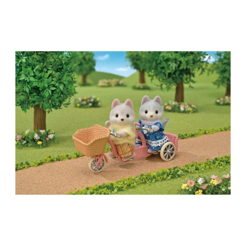 Sylvanian Families - Husky siblings and their tandem