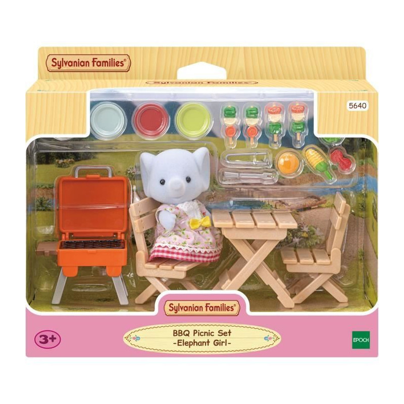 Sylvanian Families - The Elephant Girl and Her Picnic Set